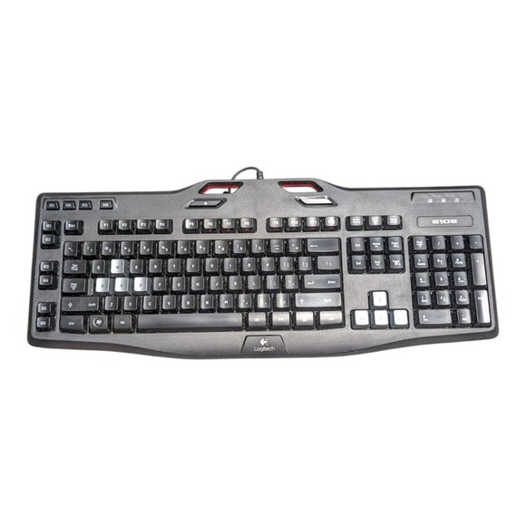 LOGITECH G105 GAMING KEYBOARD Black/Red MECHANICAL TESTED GREAT CONDITION - Picture 1 of 9